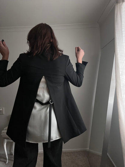 TAYLOR Open Back Wool Jacket RRP$895 (8-10)