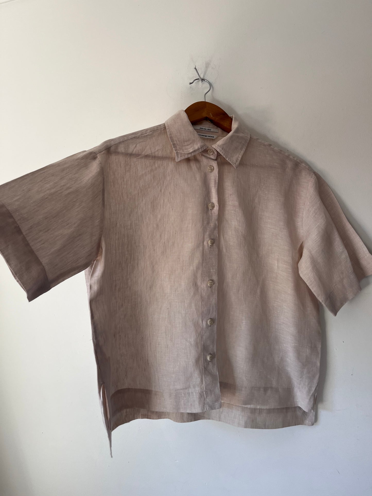 COUNTRY ROAD Organic Linen Short Sleeve Shirt RRP$159 (8)