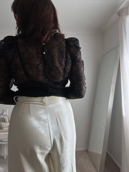 RUE DE FEMME Sequin Lace Blouse RRP$260 (12-14)