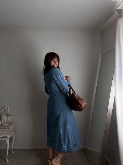 MORRISON Denim belted dress RRP$499 (14 )