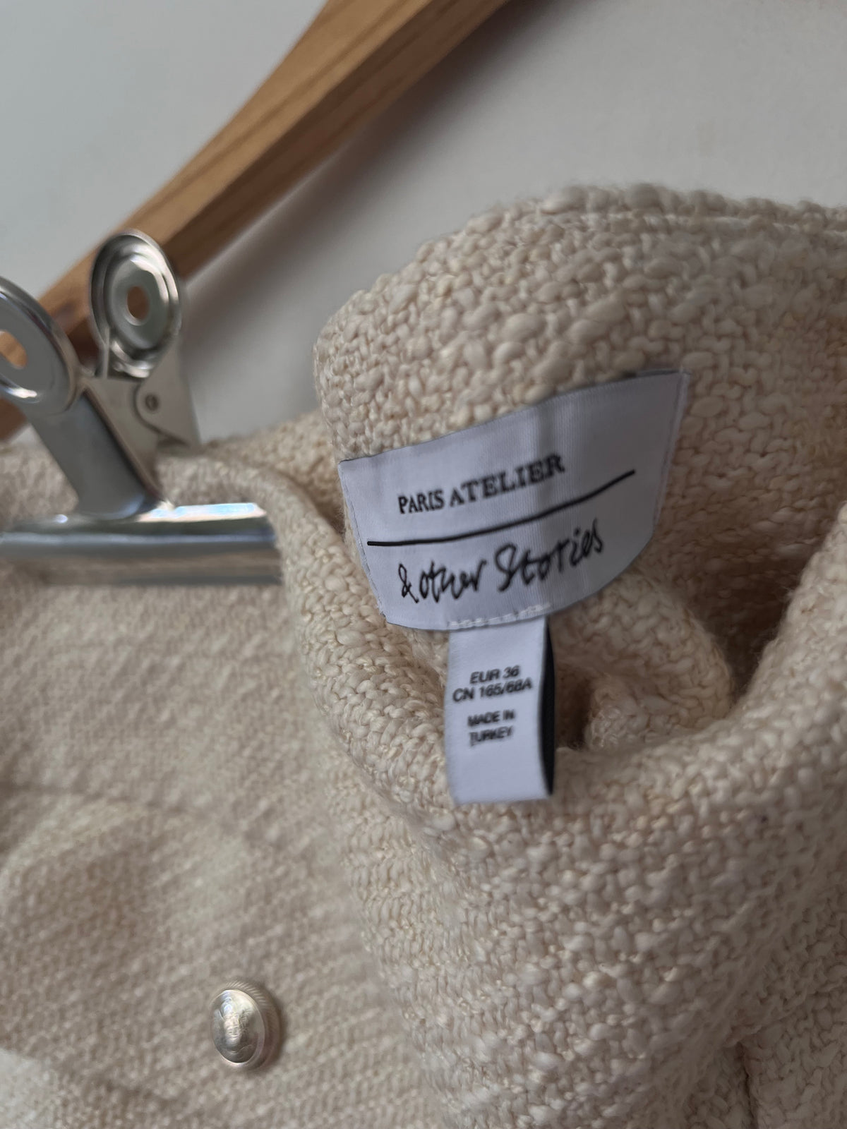 & OTHER STORIES Flap Pocket Bouclé Skirt RRP $130 (8)