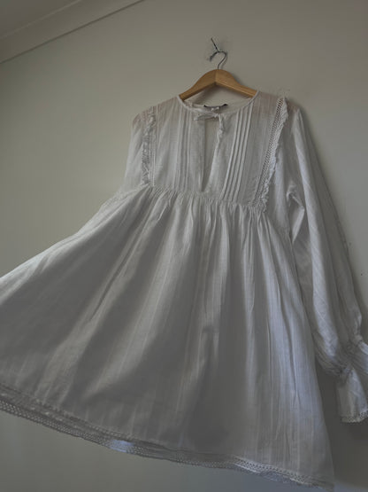 MAURIE & EVE Cotton Pintuck Lace Dress RRP $200 (10)