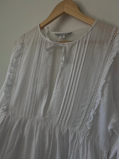 MAURIE & EVE Cotton Pintuck Lace Dress RRP $200 (10)