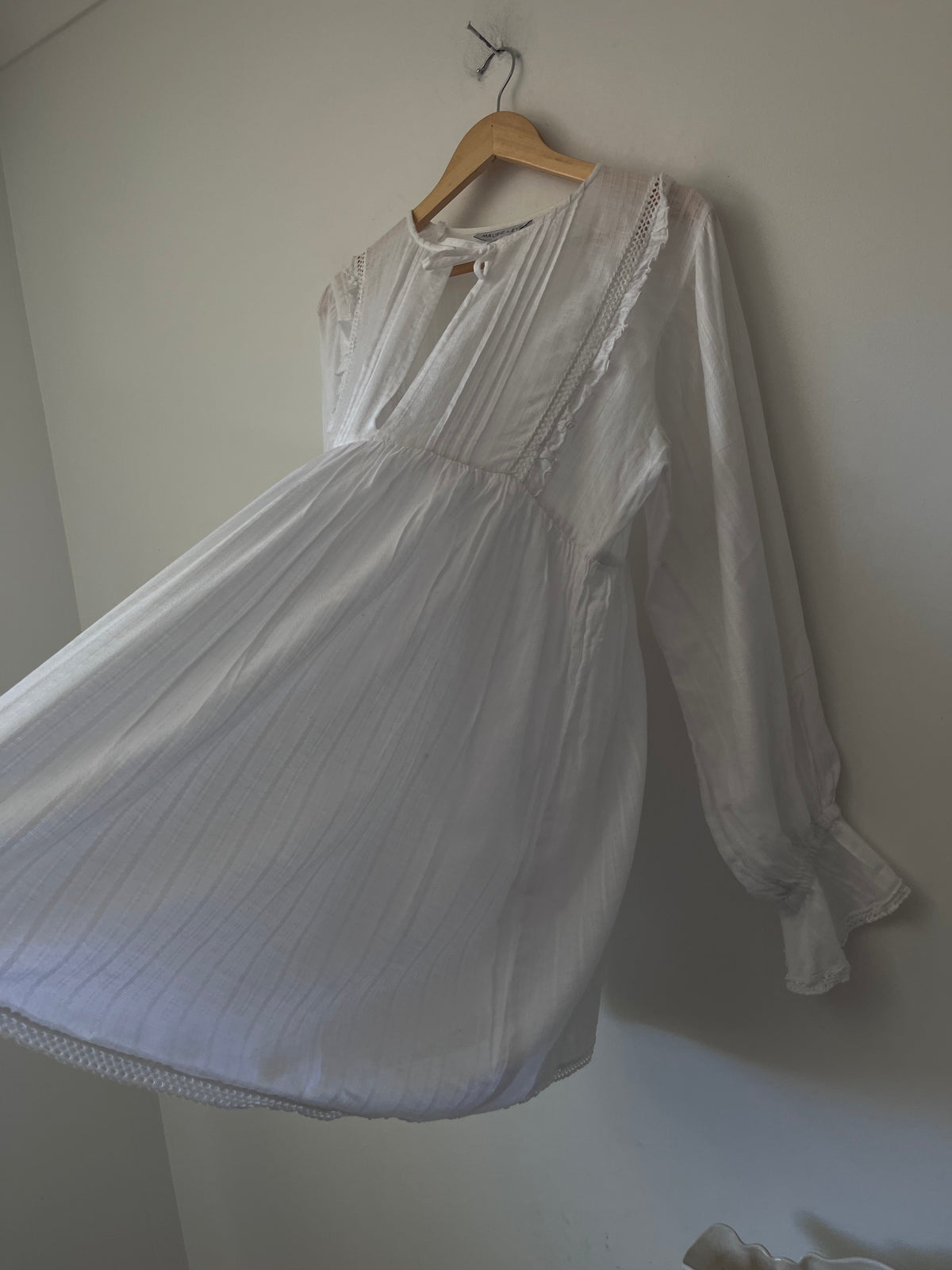 MAURIE & EVE Cotton Pintuck Lace Dress RRP $200 (10)