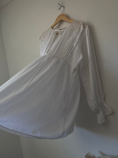 MAURIE & EVE Cotton Pintuck Lace Dress RRP $200 (10)