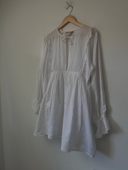 MAURIE & EVE Cotton Pintuck Lace Dress RRP $200 (10)