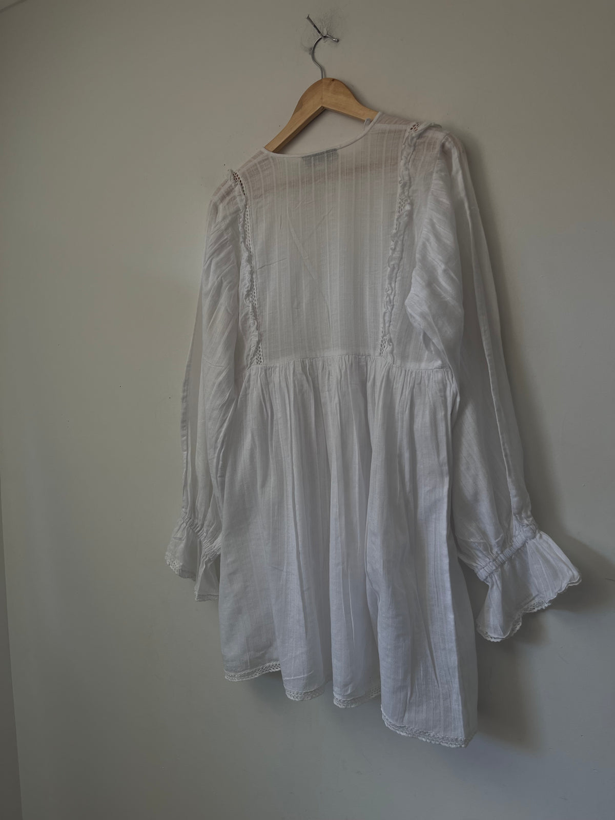 MAURIE & EVE Cotton Pintuck Lace Dress RRP $200 (10)