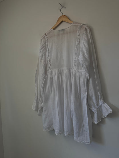 MAURIE & EVE Cotton Pintuck Lace Dress RRP $200 (10)