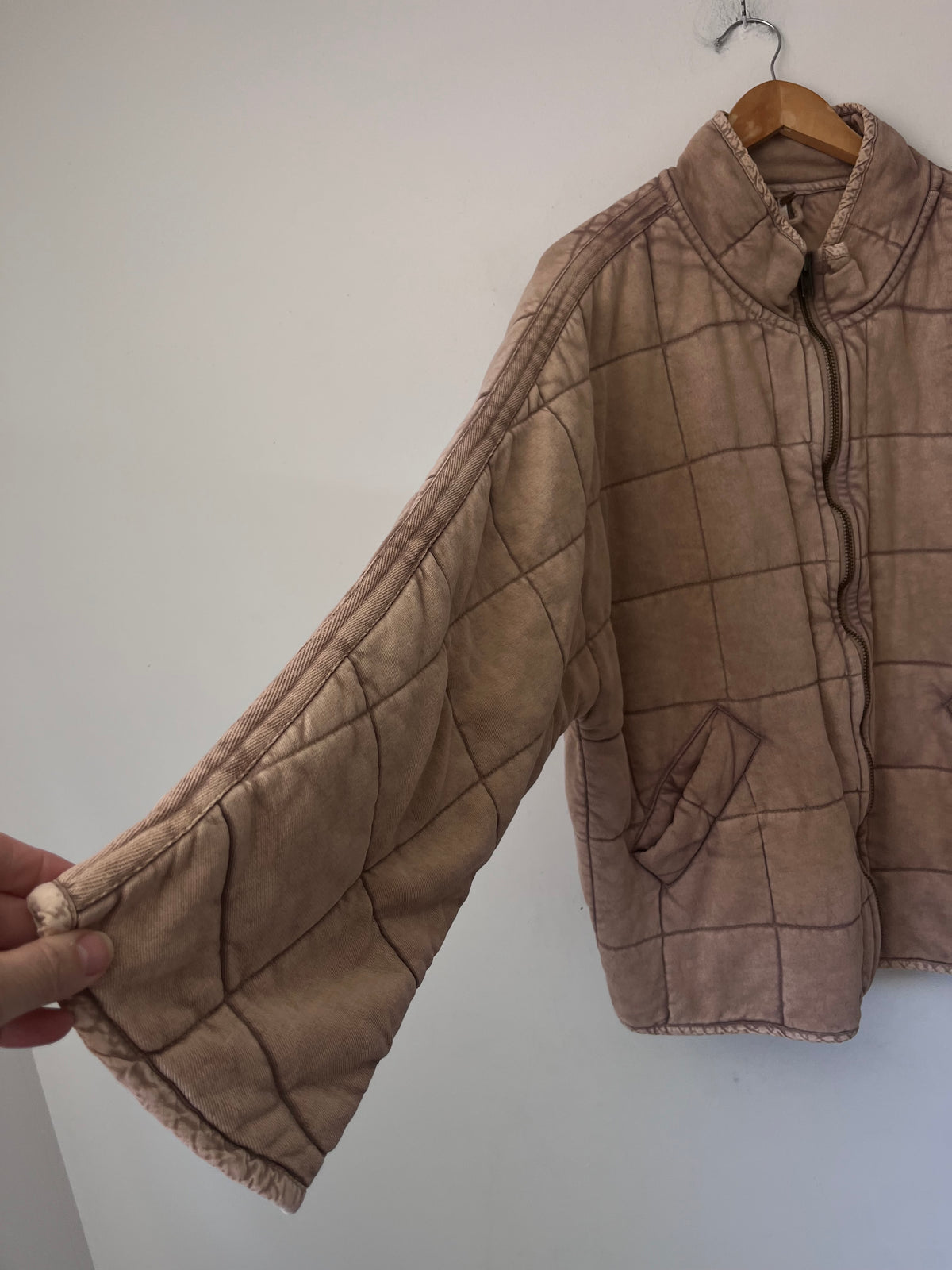 FREE PEOPLE Dolman Quilted Knit Jacket RRP $350 (12-14)