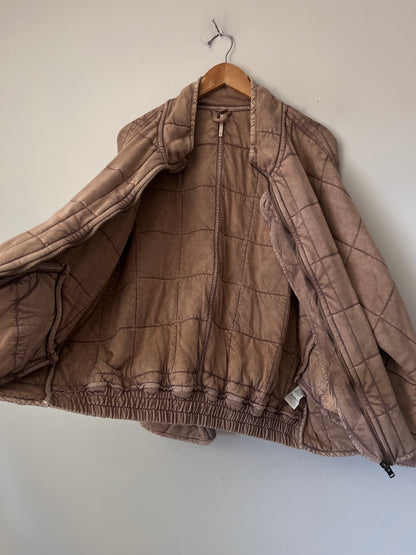 FREE PEOPLE Dolman Quilted Knit Jacket RRP $350 (12-14)