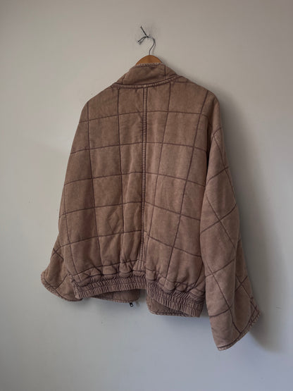 FREE PEOPLE Dolman Quilted Knit Jacket RRP $350 (12-14)