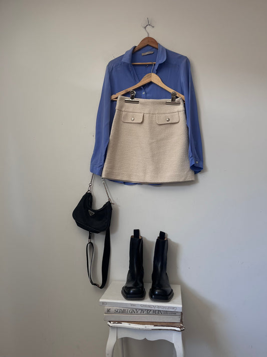 & OTHER STORIES Flap Pocket Bouclé Skirt RRP $130 (8)