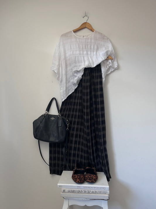 MAX Check Pleated Skirt RRP $160 (12)