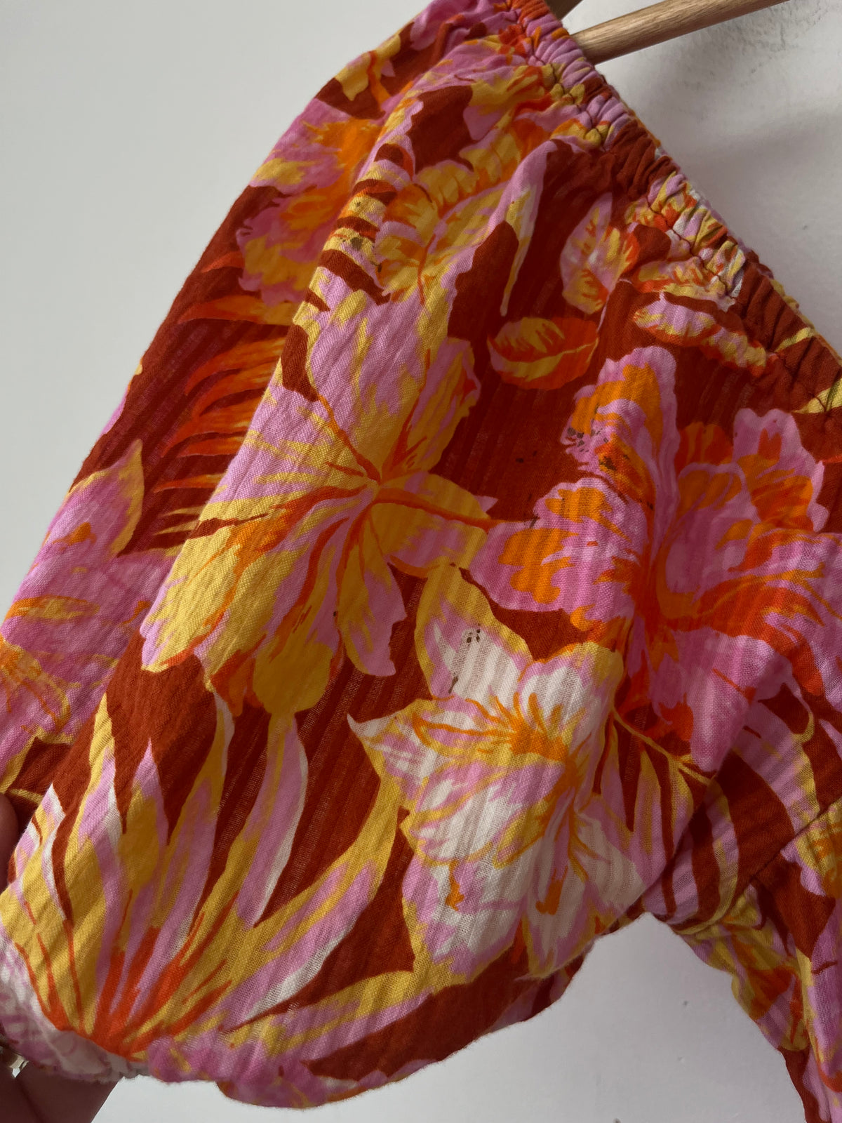 BILLABONG Floral Puff Sleeve Cotton Dress RRP $120 (10)
