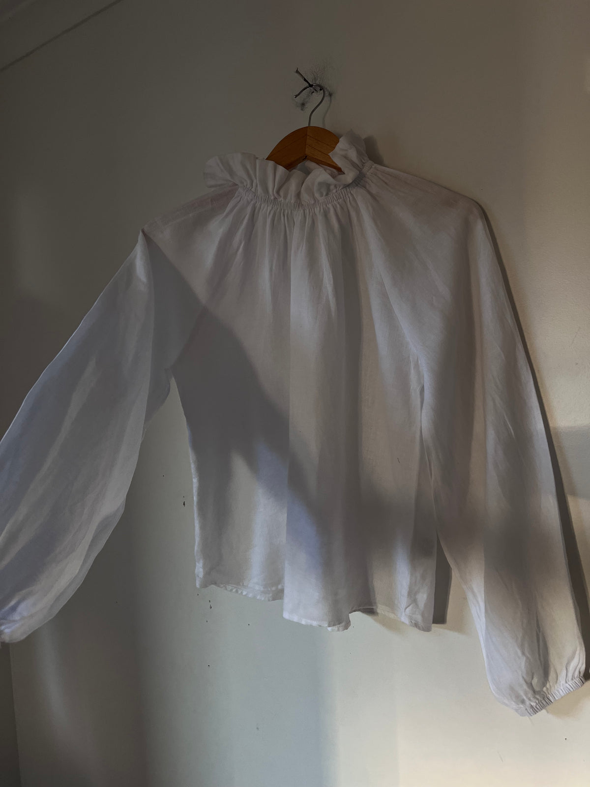AERE High Neck Linen Blouse RRP $119 (8-10)