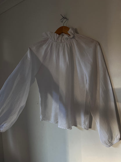 AERE High Neck Linen Blouse RRP $119 (8-10)