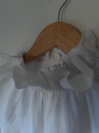 AERE High Neck Linen Blouse RRP $119 (8-10)