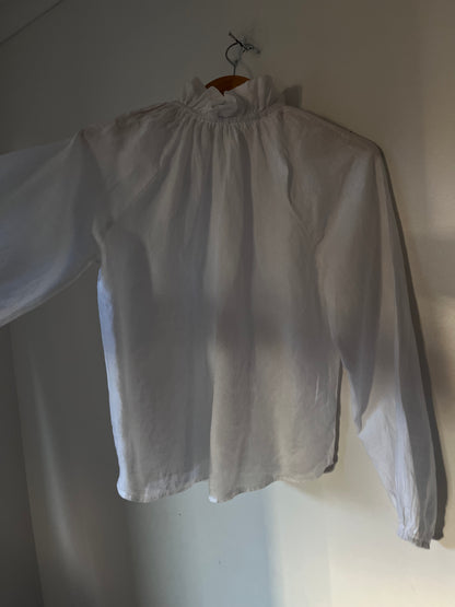 AERE High Neck Linen Blouse RRP $119 (8-10)