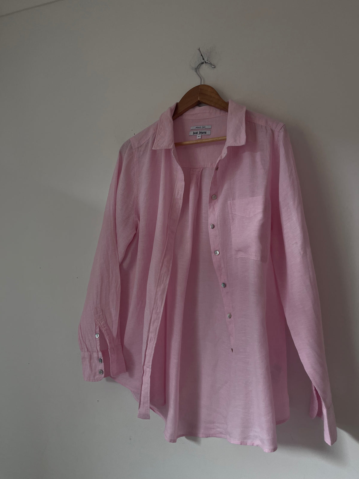 JUST JEANS Premium Linen Shirt RRP$90  (10-12)