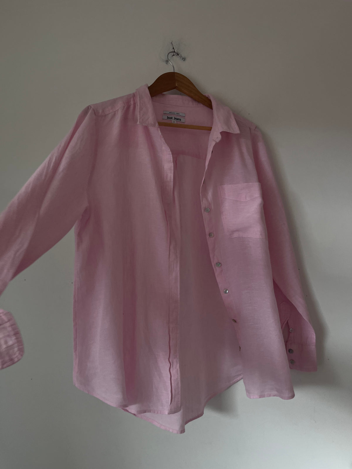 JUST JEANS Premium Linen Shirt RRP$90  (10-12)