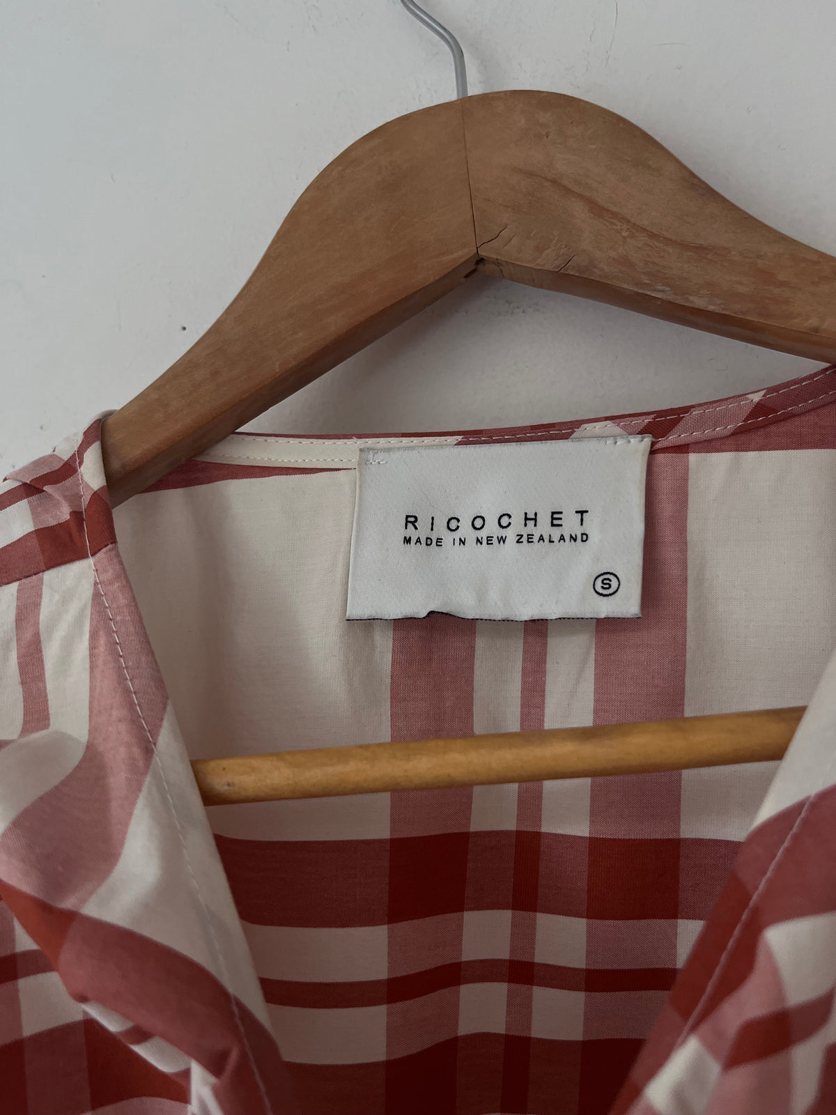 RICOCHET Oversized Check Dress RRP$329 (10-14)