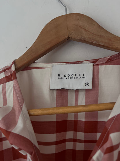 RICOCHET Oversized Check Dress RRP$329 (10-14)
