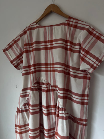 RICOCHET Oversized Check Dress RRP$329 (10-14)