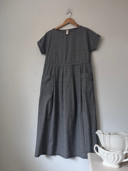 SYLVESTER Gingham Drawstring Dress RRP$389 (6-8)