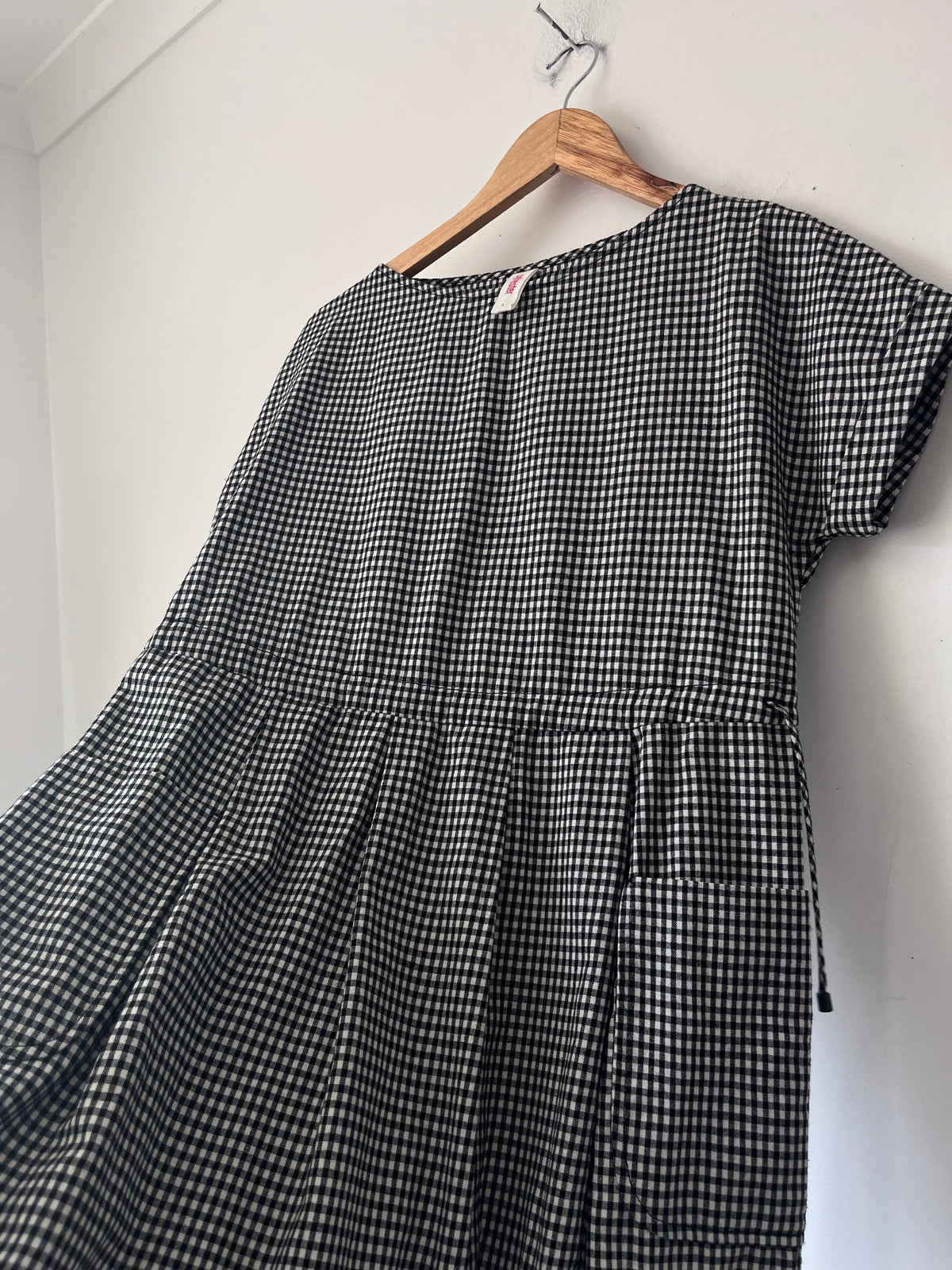 SYLVESTER Gingham Drawstring Dress RRP$389 (6-8)