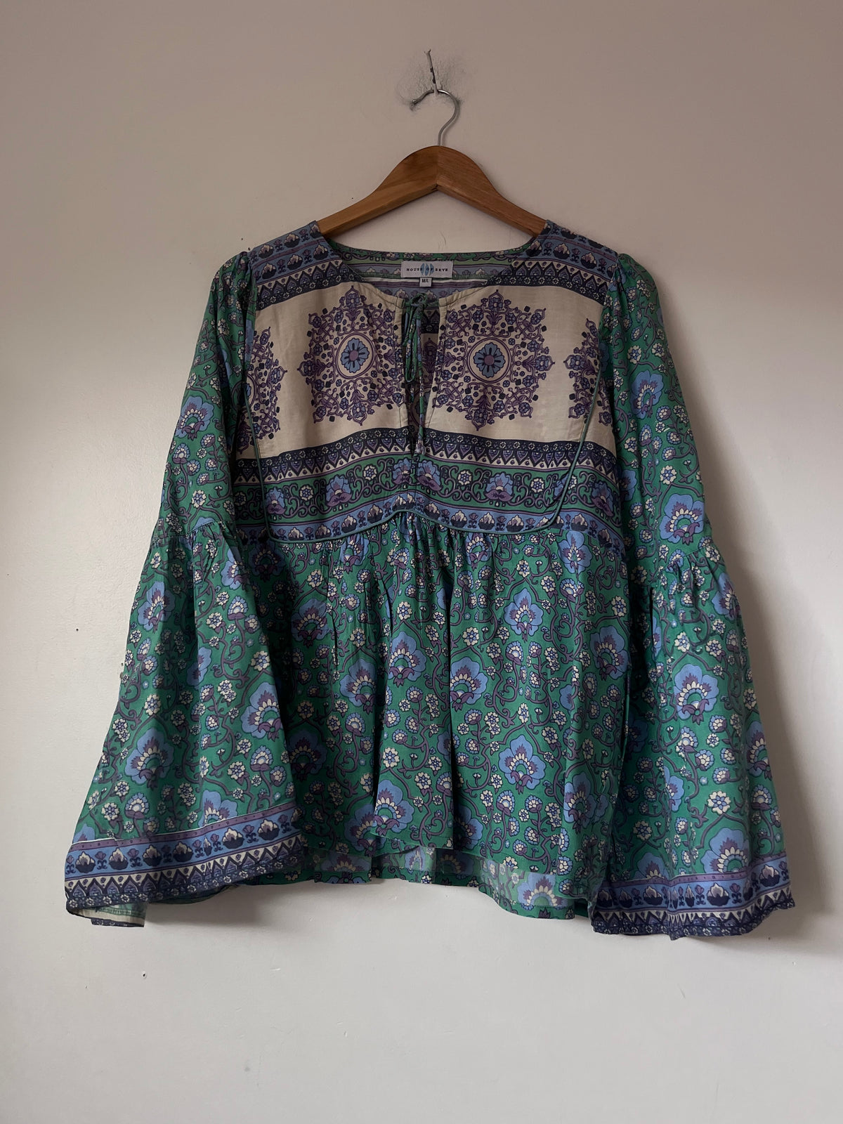 HOUSE OF SKYE Evergreen Boho Babydoll Blouse (12)