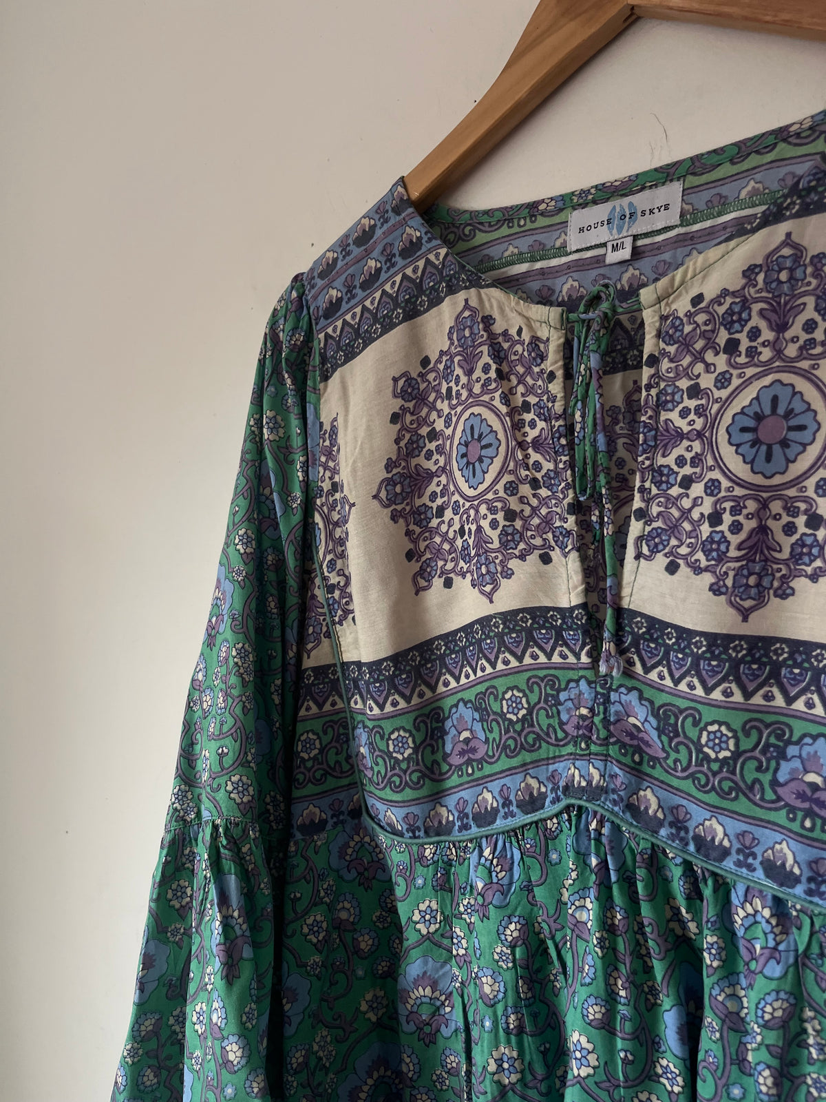 HOUSE OF SKYE Evergreen Boho Babydoll Blouse (12)