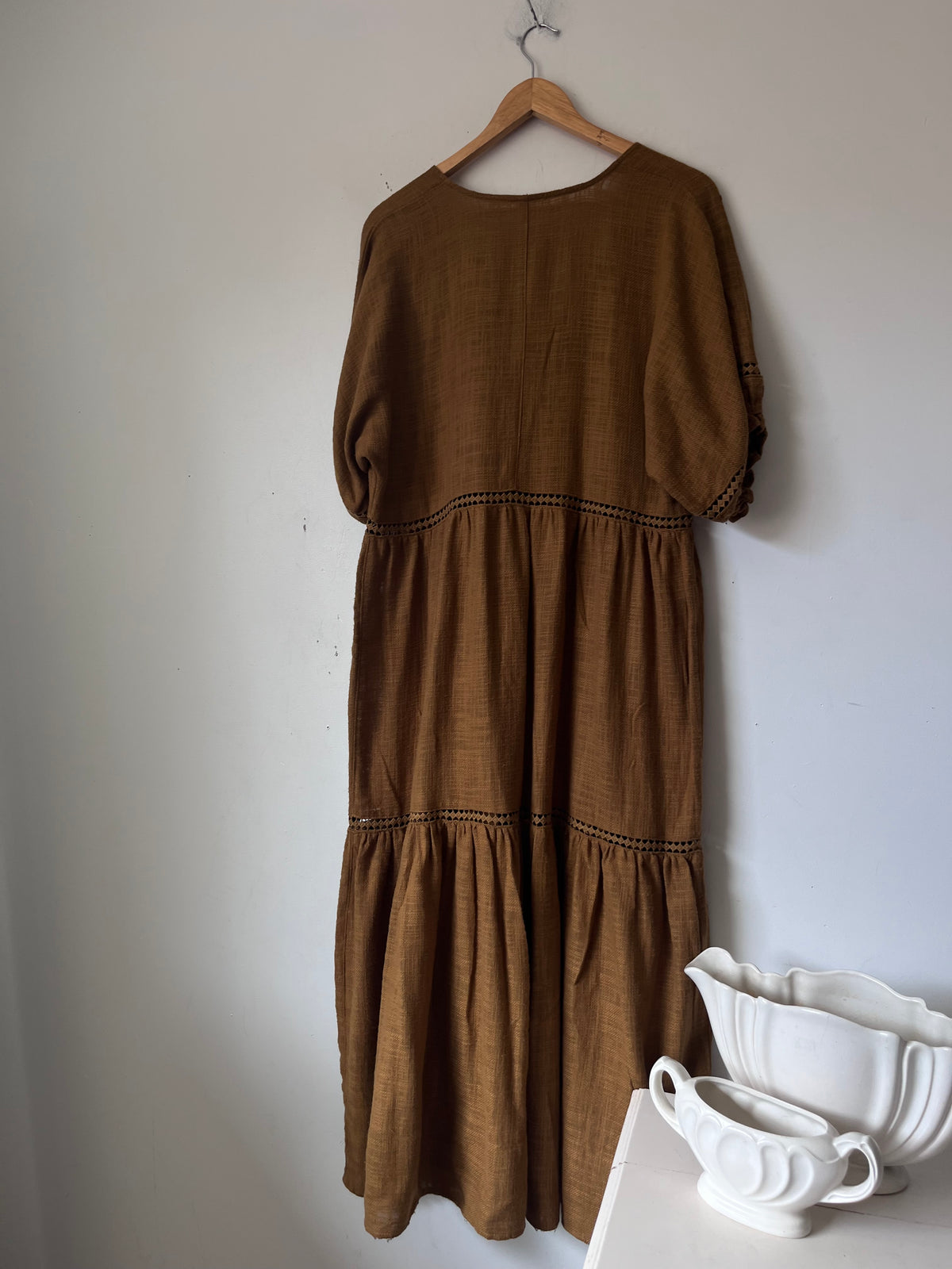 RYLEE + CRU Button Front Tiered Dress (12-14)