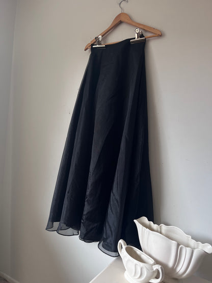 K SEPARATES Sheer Overlay Full Skirt (6)