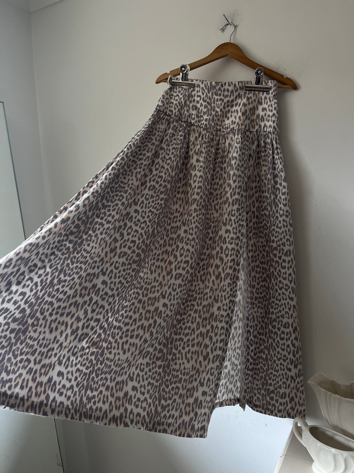 BEC + BRIDGE Leopard Print Linen Full Skirt RRP $300+ (8)
