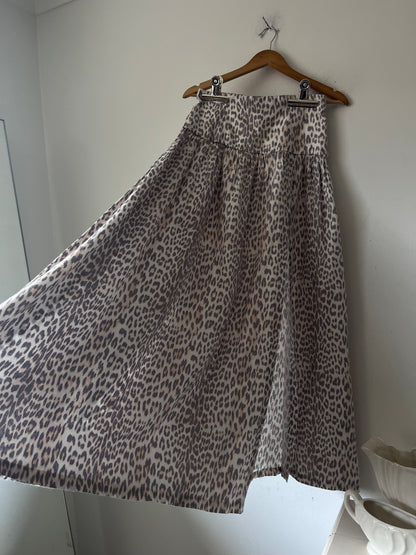 BEC + BRIDGE Leopard Print Linen Full Skirt RRP $300+ (8)