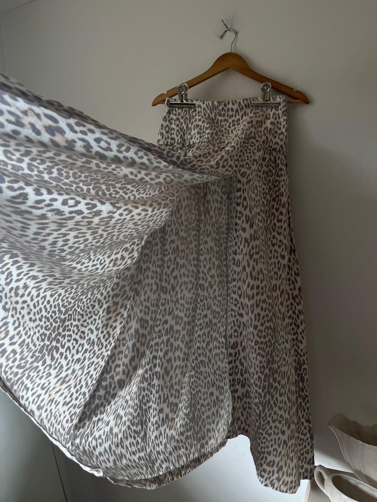 BEC + BRIDGE Leopard Print Linen Full Skirt RRP $300+ (8)