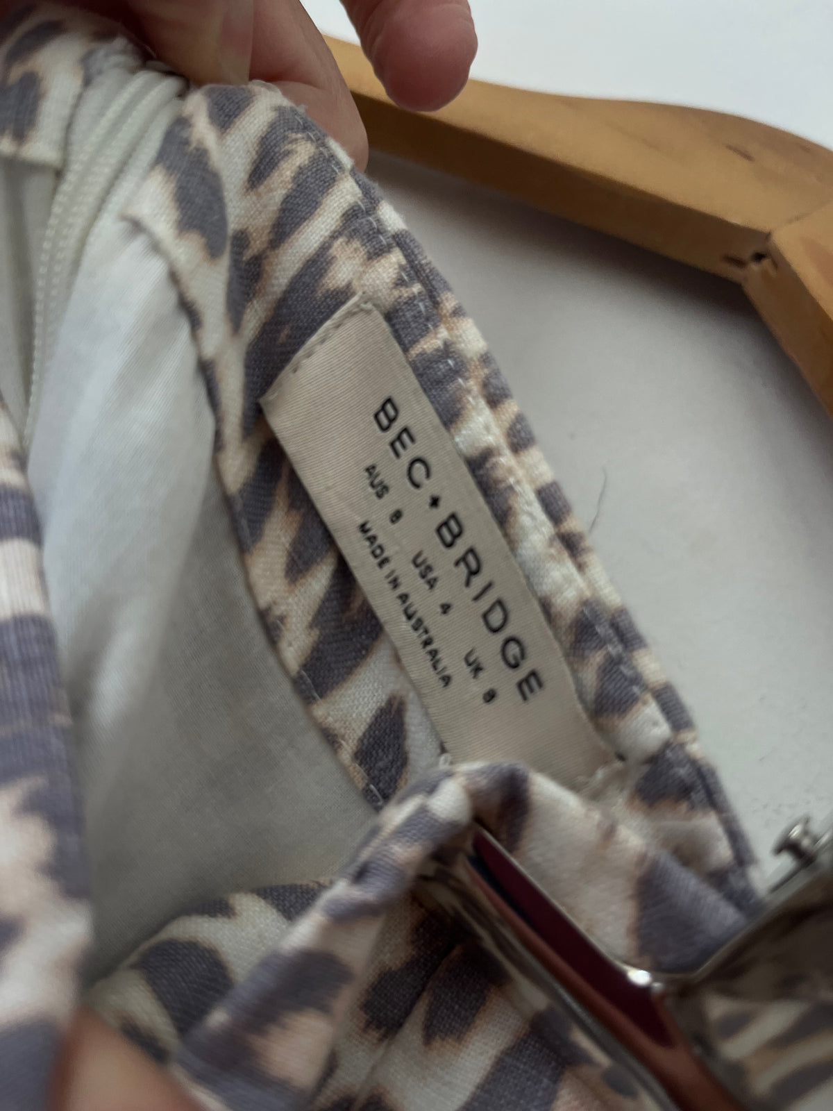 BEC + BRIDGE Leopard Print Linen Full Skirt RRP $300+ (8)