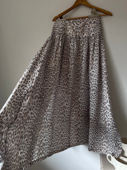 BEC + BRIDGE Leopard Print Linen Full Skirt RRP $300+ (8)
