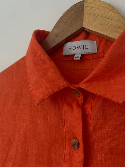 ROWIE Bailey Linen Dress RRP $249 (10-12)
