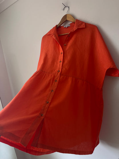 ROWIE Bailey Linen Dress RRP $249 (10-12)