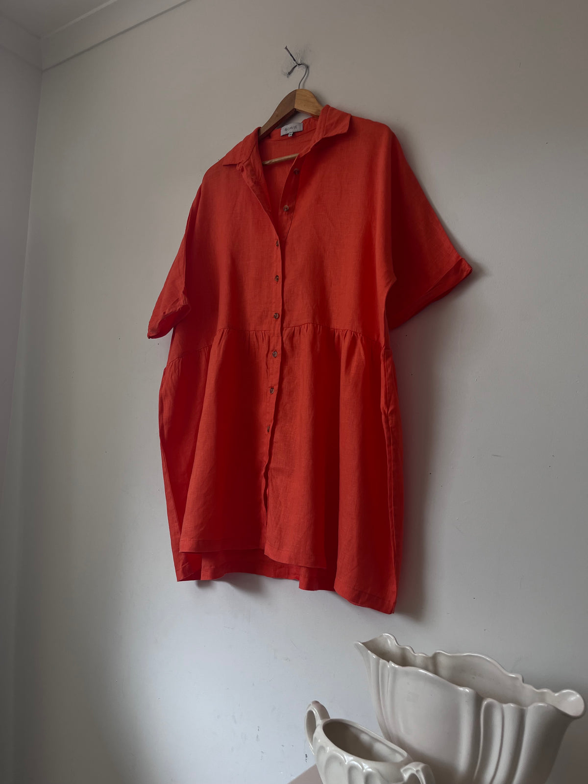 ROWIE Bailey Linen Dress RRP $249 (10-12)
