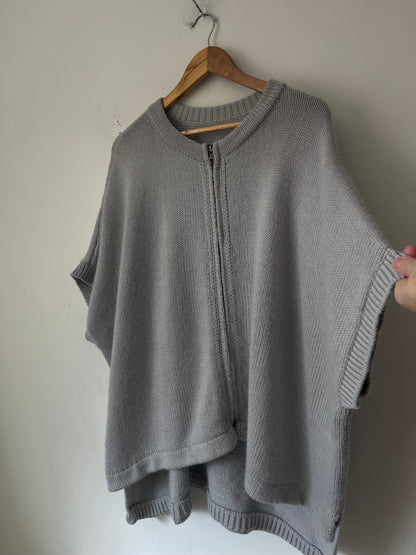 ELK Wool Alpaca Zip Poncho RRP $300+ (12-18)