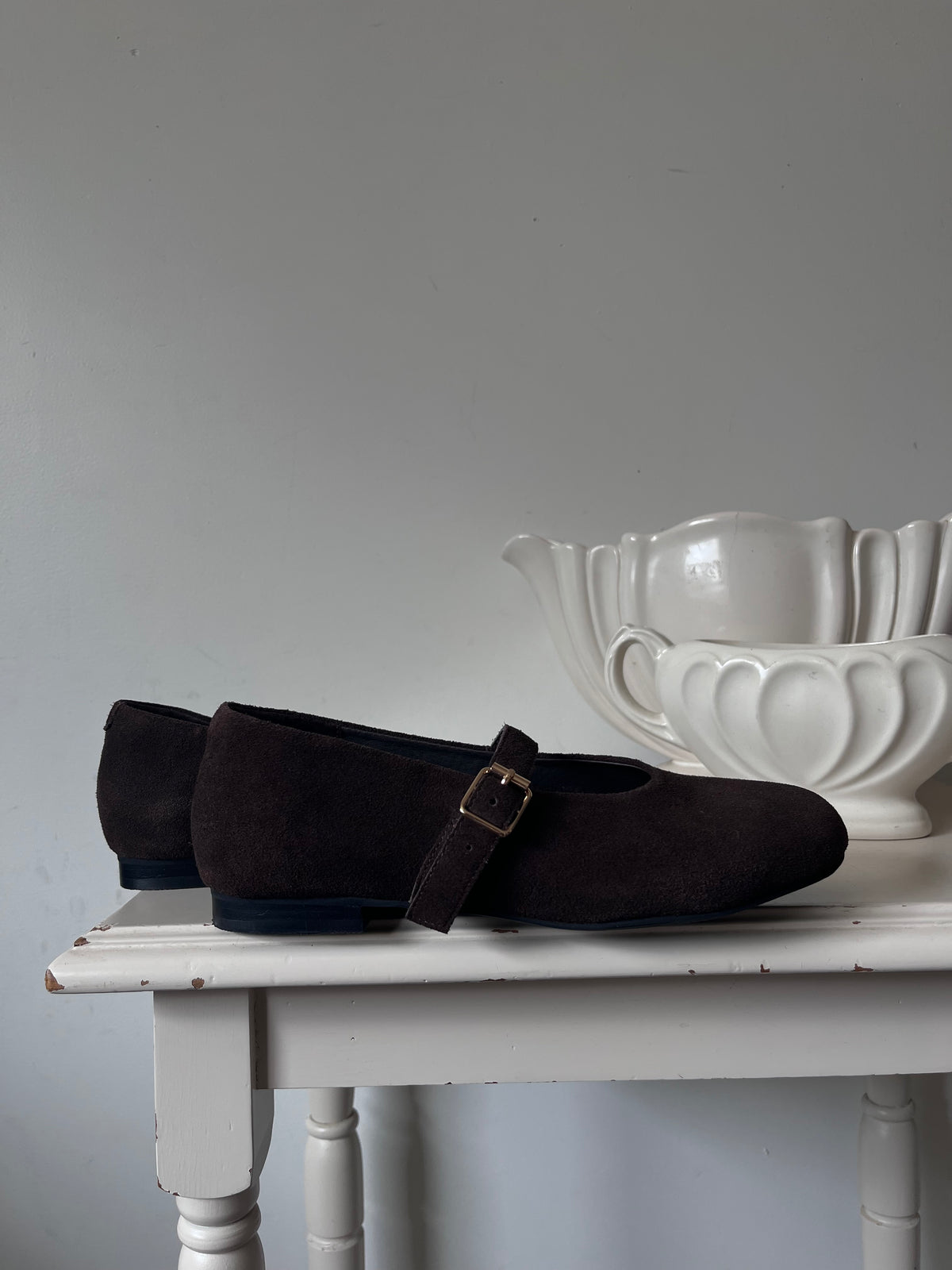 ISABELLA ANSELMI Suede Mary Jane Shoes RRP $240 (38)