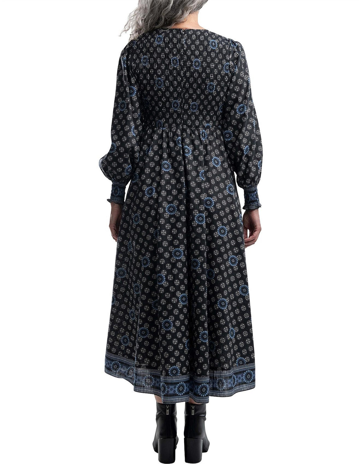 DAVID JONES Shirred Dress RRP $210 (14-16)