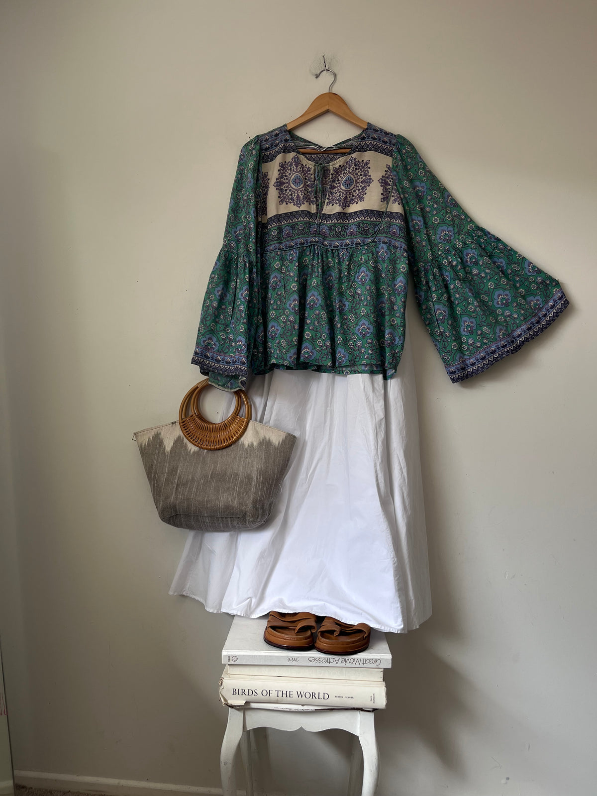 HOUSE OF SKYE Evergreen Boho Babydoll Blouse (12)