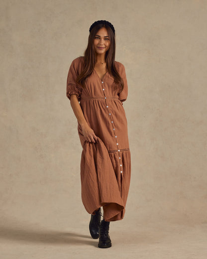 RYLEE + CRU Button Front Tiered Dress (12-14)