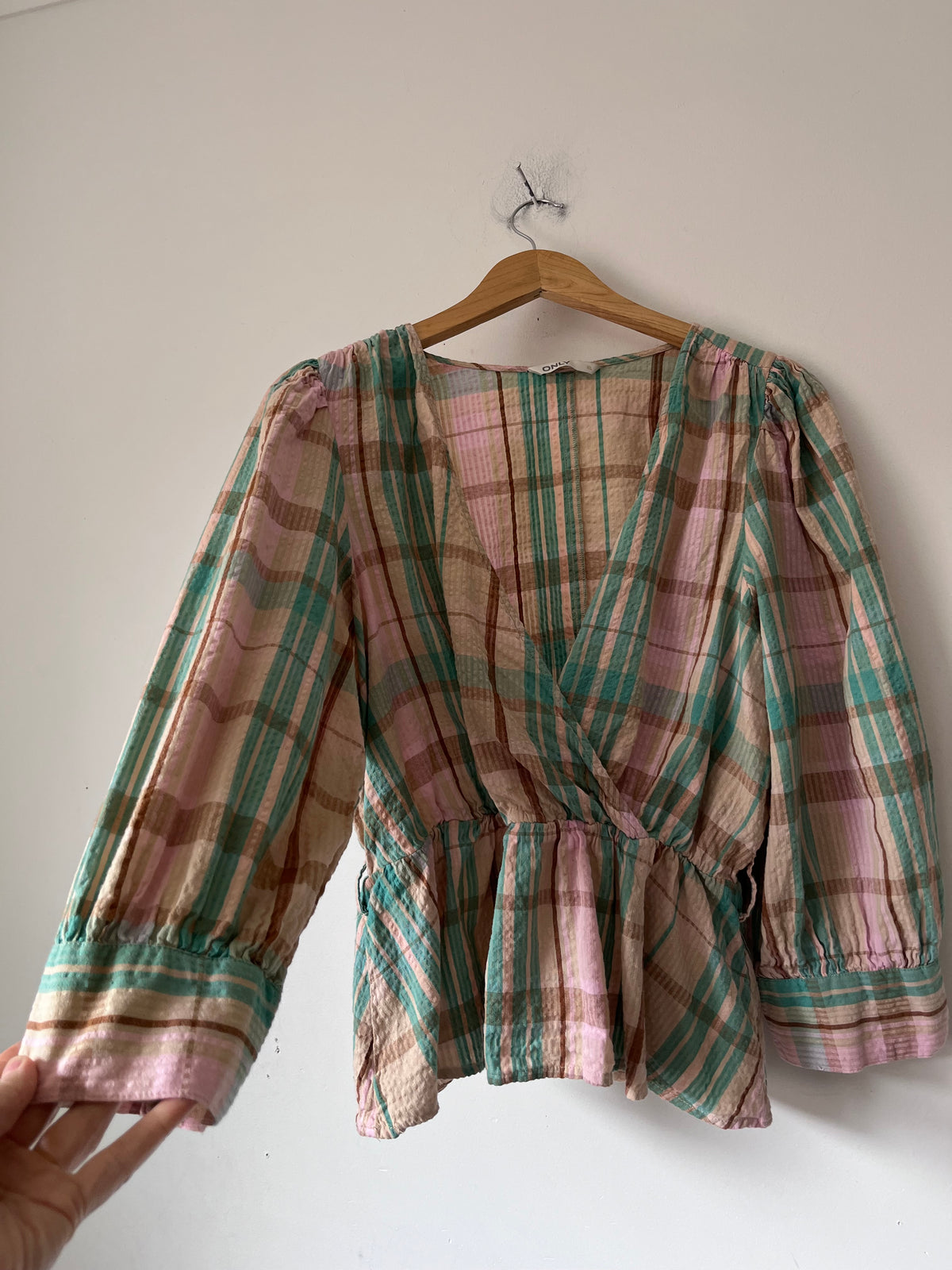 ONLY Check Wrap Top (14)