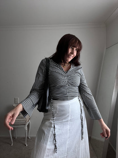 STORM Ruched/Drawstring Top RRP$269 (8-10)