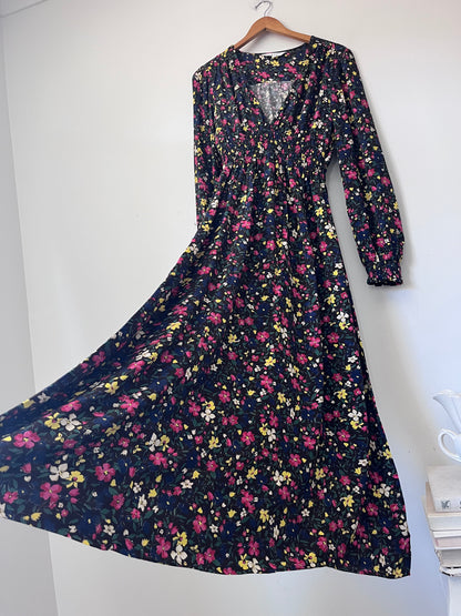 MAX Floral Shirred Waist Dress RRP $190 (10-12)