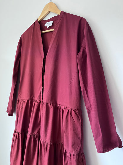 BIRD & KNOLL Tiered Cotton Dress RRP $650 (8-10)